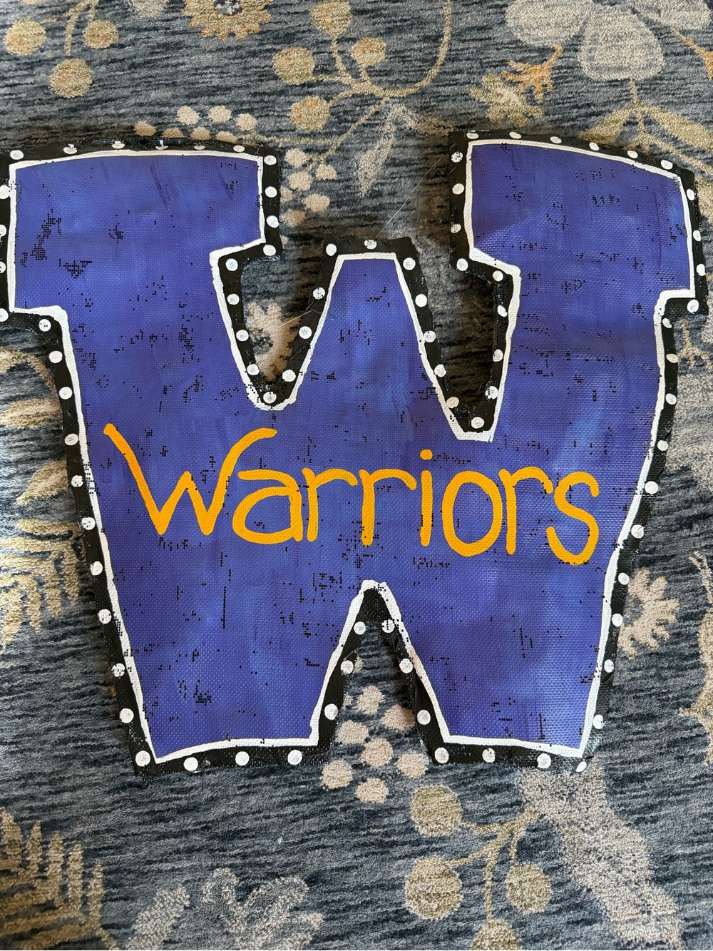 Warriors Purple 'W' Wall Decor